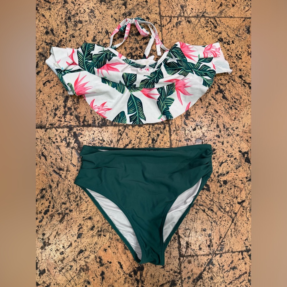 Girls Tropical Two Piece Swimsuit